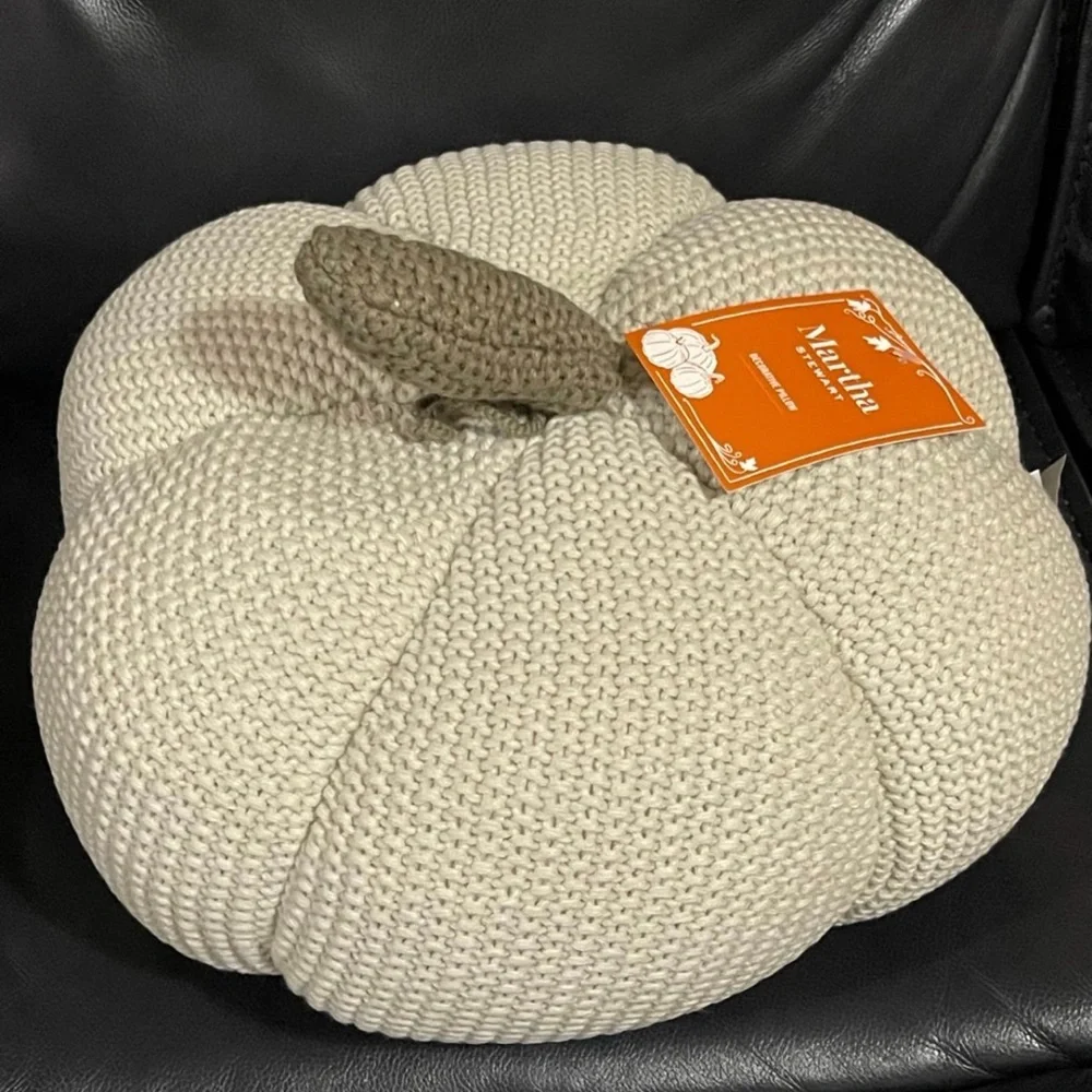 Martha Stewart Crochet Shaped Pumpkin Pillow
